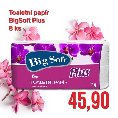Toaletní papír BigSoft Plus 8 ks