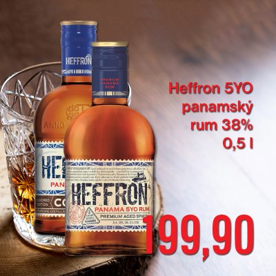 Heffron 5YO panamský rum 38% 0,5 l