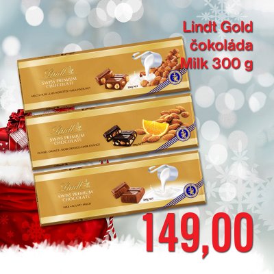 Lindt Gold čokoláda Milk 300 g