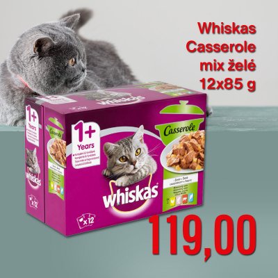 Whiskas Casserole mix želé 12x85 g