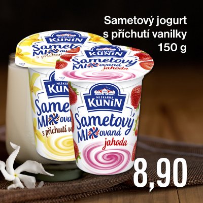 Sametový jogurt s příchutí vanilky 150 g