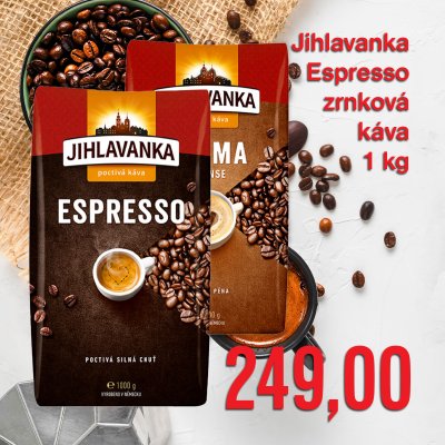 Jihlavanka Espresso zrnková káva 1 kg