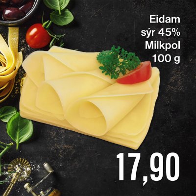 Eidam sýr 45% Milkpol 100 g