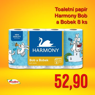 Toaletní papír Harmony Bob a Bobek 8 ks