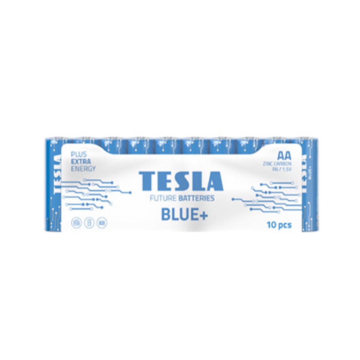 TESLA BLUE+ Zinc Carbon baterie AA 10 ks
