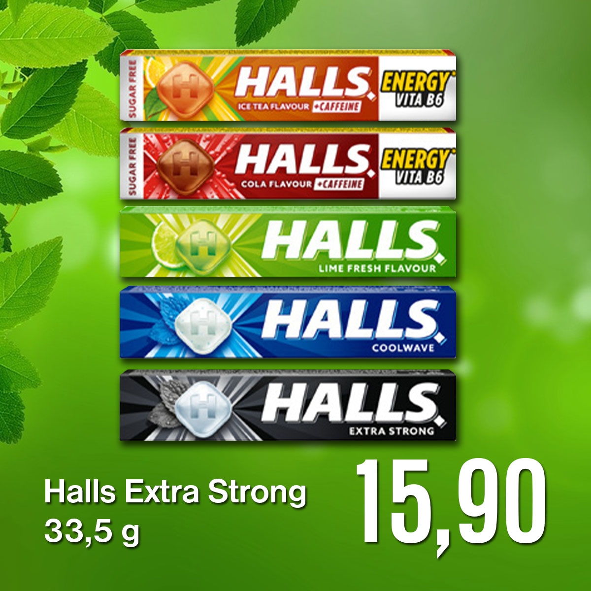 Halls Extra Strong 33,5 g
