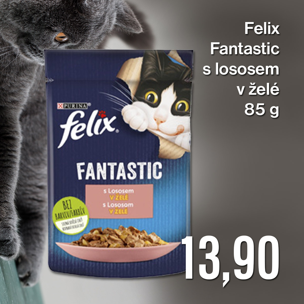 Felix Fantastic s lososem v želé 85 g