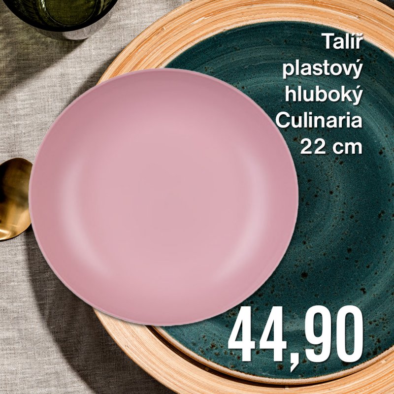 Talíř plastový hluboký Culinaria 22 cm