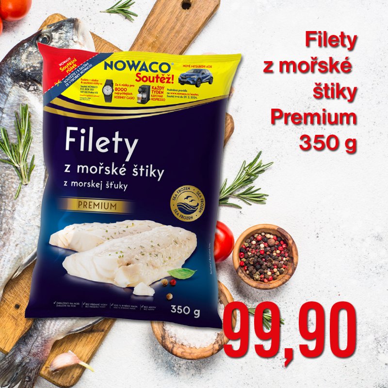 Filety z mořské štiky Premium 350 g