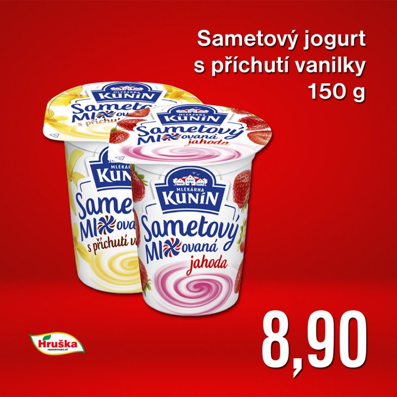 Sametový jogurt s příchutí vanilky 150 g