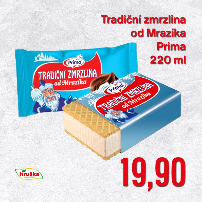 Tradiční zmrzlina od Mrazíka Prima 220 ml
