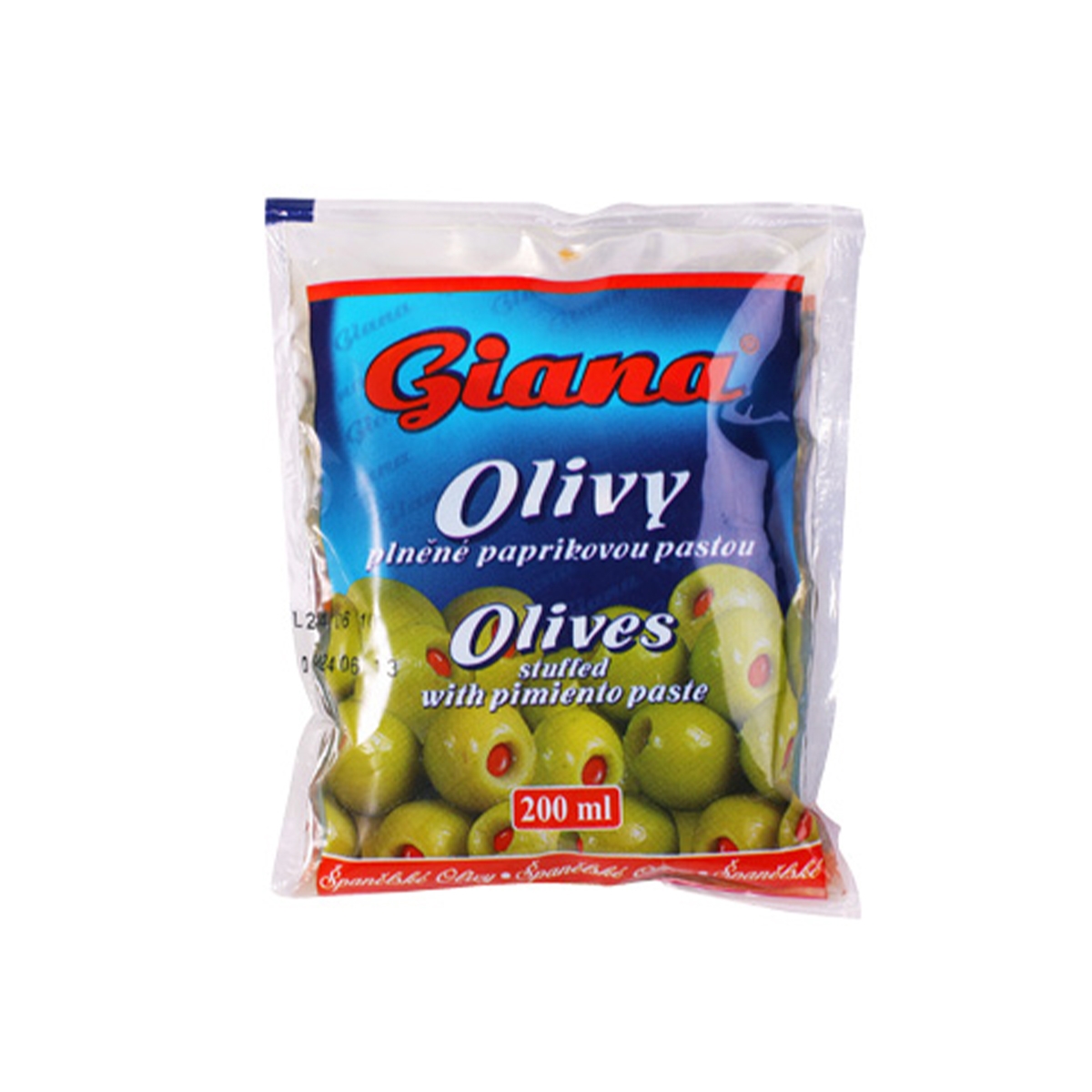 Olivy zelené s paprikovou pastou 195 g