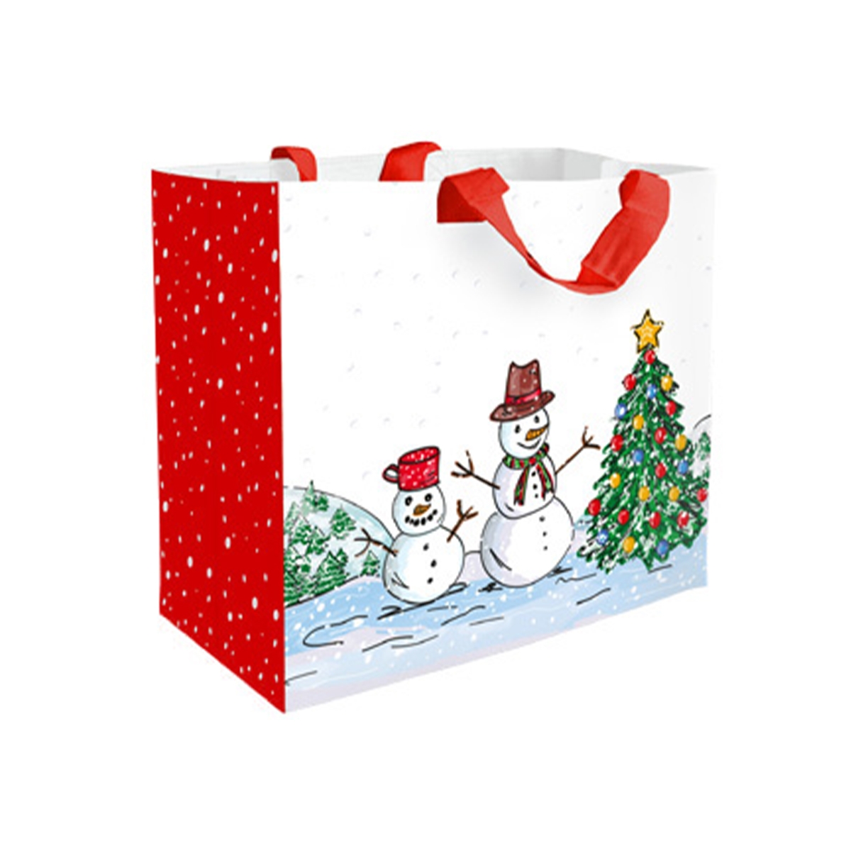 Taška nákupní vánoční 43x37x21 cm